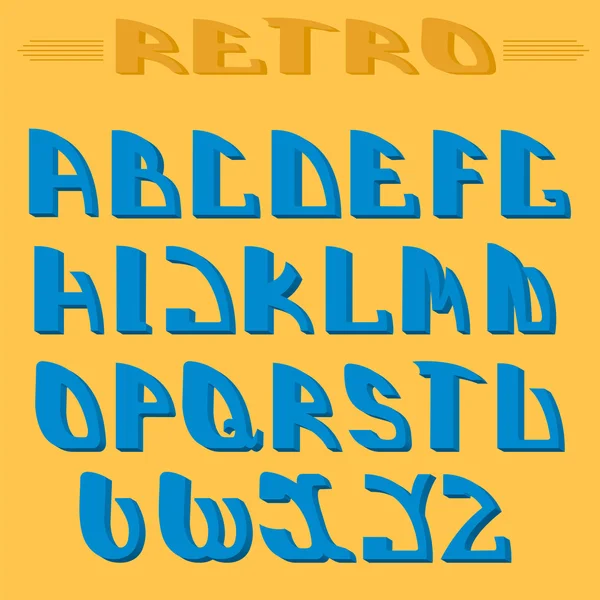 Retro styled font. Design elements. — Stock Vector