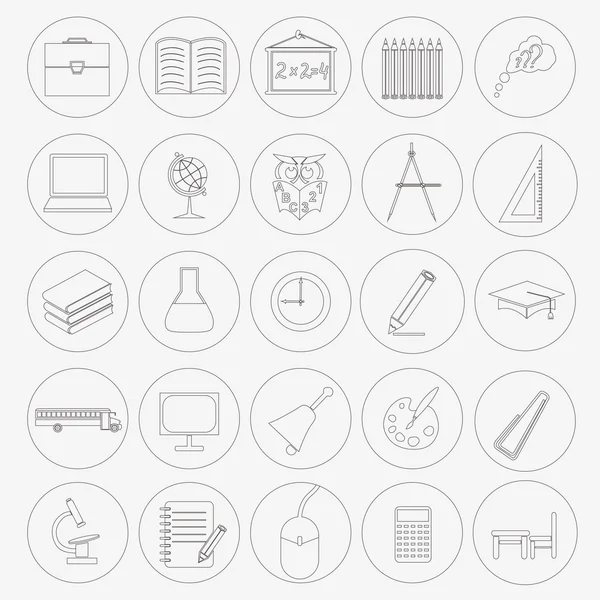 Establecer iconos de educación — Vector de stock