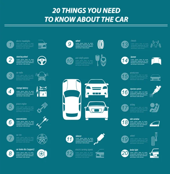 Car service, repair Infographics — Stock Vector