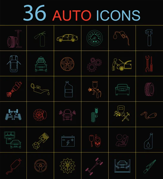 Set of car service icons — Stock Vector