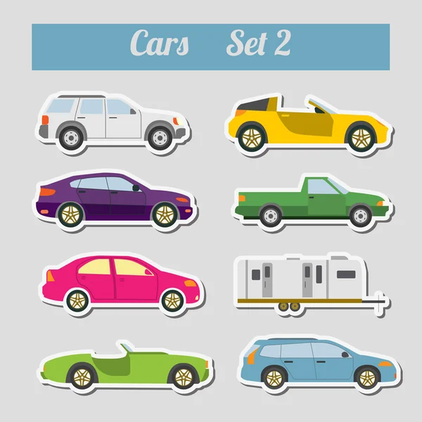 Set of elements passenger cars for creating your own infographic — Stock Vector