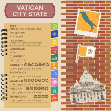 Vatikan infographics, istatistiksel veri, manzaraları