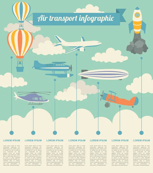 Infographicselement för lufttransport — Stock vektor