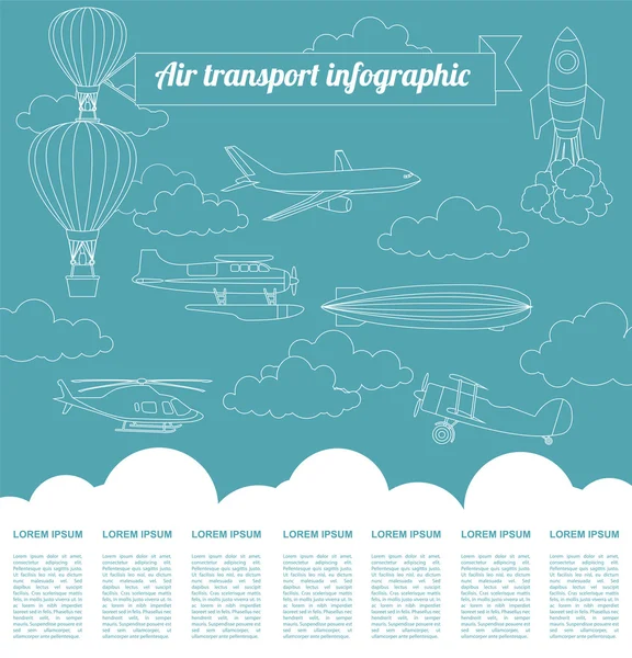 Infographicselement för lufttransport — Stock vektor