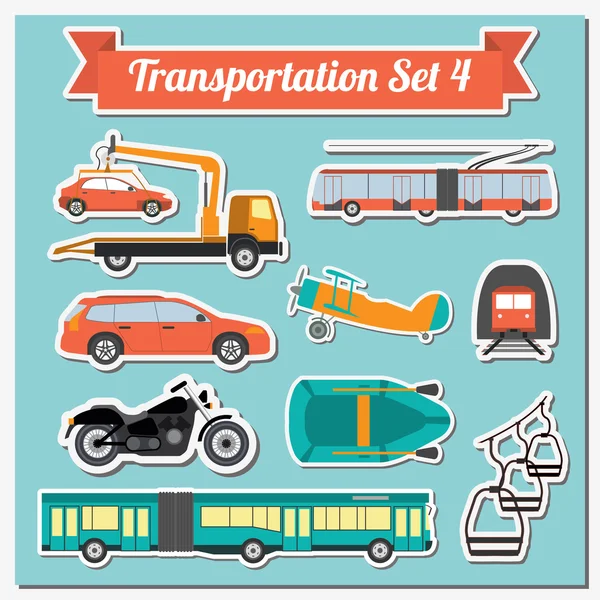 Ensemble de tous les types d'icônes de transport pour créer votre propre infogr — Image vectorielle