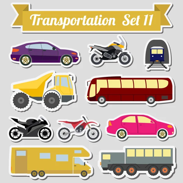 Conjunto de todos os tipos de ícone de transporte para criar seu próprio infogr — Vetor de Stock