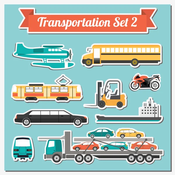 Conjunto de todos los tipos de iconos de transporte para crear tu propio infogr — Archivo Imágenes Vectoriales