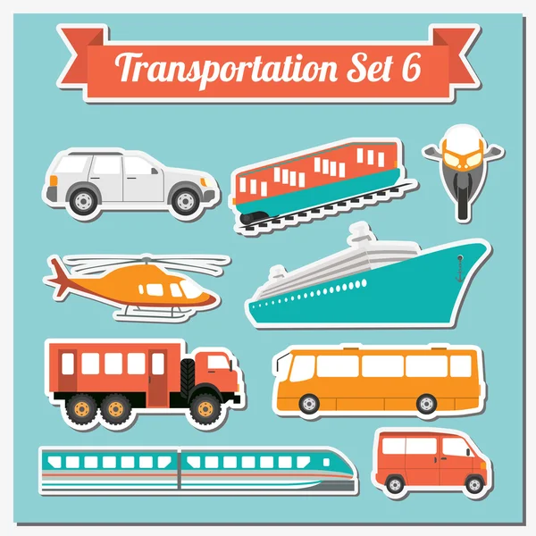 Conjunto de todos los tipos de iconos de transporte para crear tu propio infogr — Vector de stock