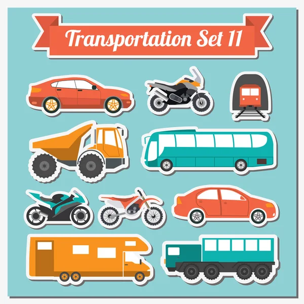 Verzameling van alle soorten vervoer pictogram voor het maken van uw eigen infogr — Stockvector