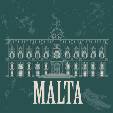 Malta yerler. Retro tarz resim