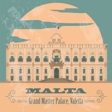 Malta yerler. Retro tarz resim