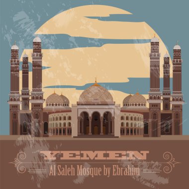 Yemen yerler. Retro tarz resim