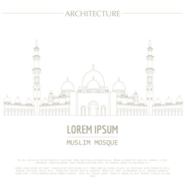 Cityscape graphic template. Modern city architecture. Vector ill