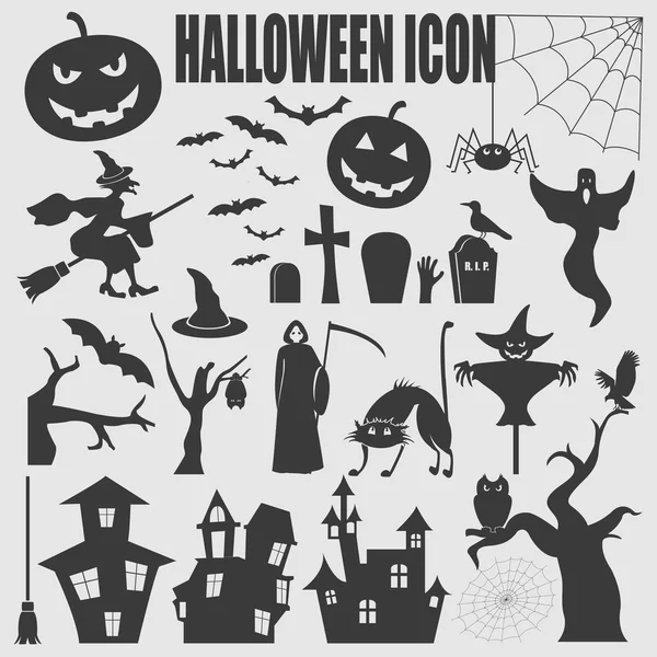 Conjunto de ícones de Halloween. Design de férias —  Vetores de Stock