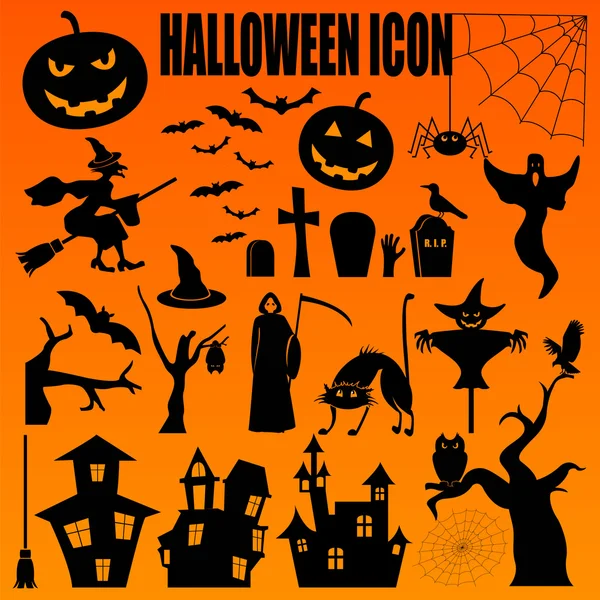 Halloween-Ikone gesetzt. Urlaubsgestaltung — Stockvektor