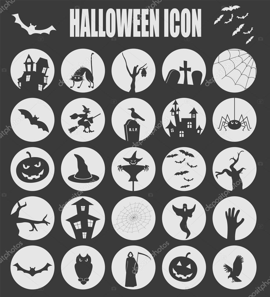 Halloween icon set. Holiday design