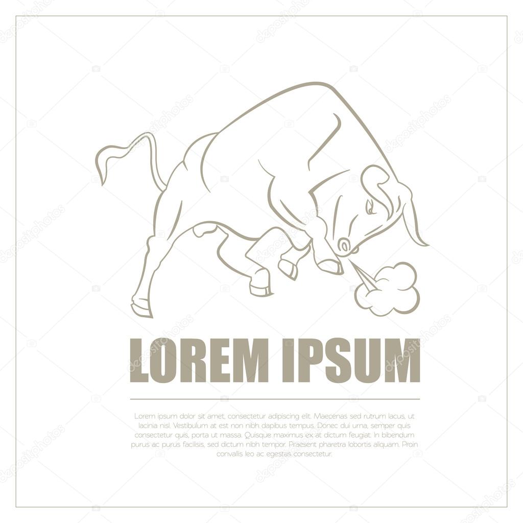 Bull logo and badges templates. Vector illustration