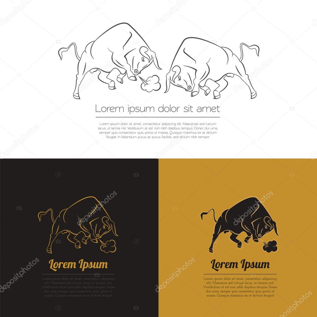 Bull logo and badges templates
