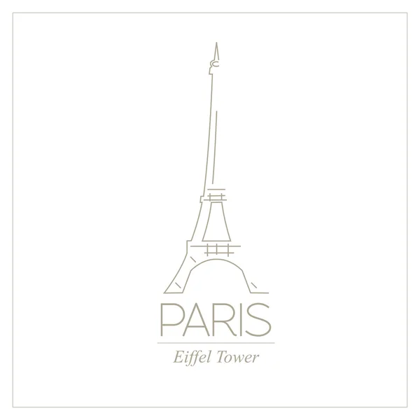 World landmarks. Paris. France. Eiffel tower. Graphic template. — Stockový vektor