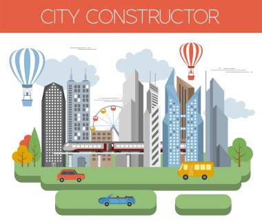 Great city map creator. Colour version. House constructor. House