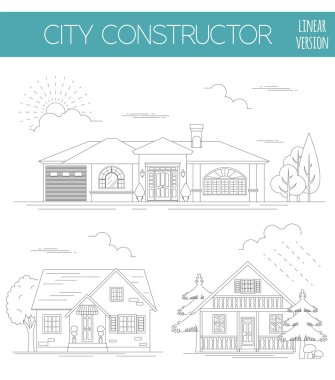 Great city map creator. Outline version. House constructor. Hous
