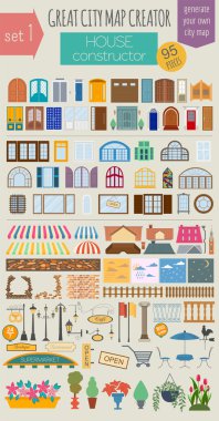 Great city map creator. House constructor. House, cafe, restaura