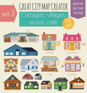 Great city map creator. House constructor. House, cafe, restaura