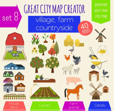 Great city map creator. House constructor. House, cafe, restaura