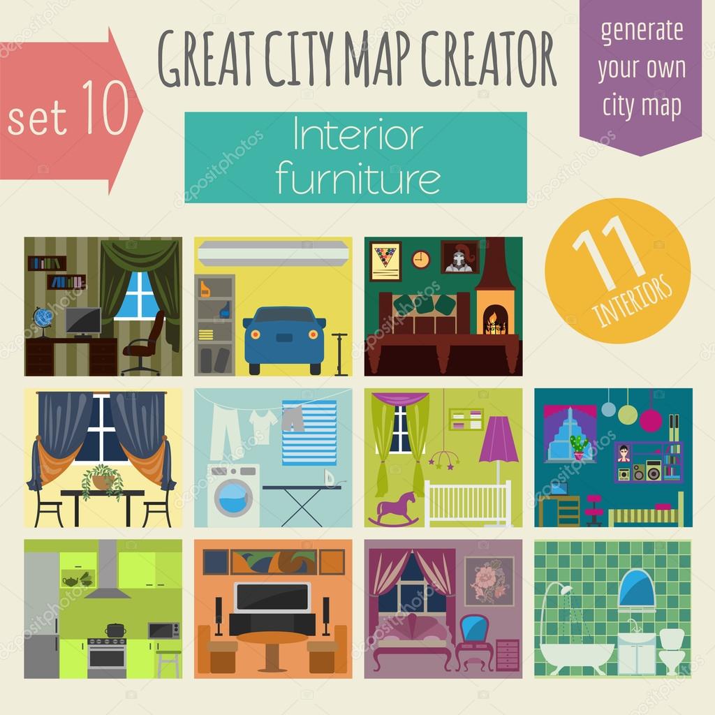 great city map creator house constructorinteriors furniture make your perfect city vector illustration vector by a7880s - House Map Creator great city map creator house constructorinteriors furniture make your perfect city vector illustration vector by a7880s - House Map Creator