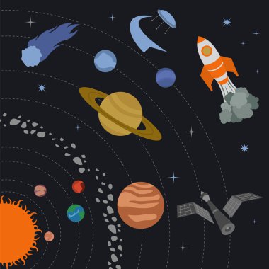 Space, universe graphic design. Banners, layot, flyer templates