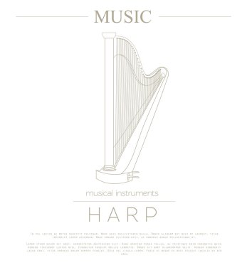 Müzik aletleri grafik şablonu. ARP