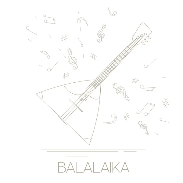 Instrumentos musicais modelo gráfico. Balalaika. . —  Vetores de Stock