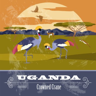 Uganda, Afrika. Retro tarz görüntü. 