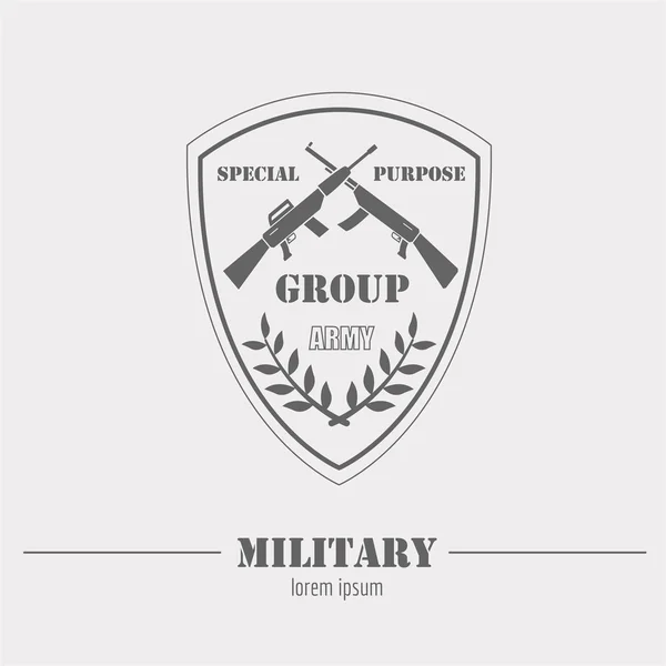 Logotipo militar e insignias Plantilla gráfica — Vector de stock