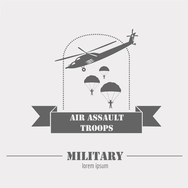 Military and armored vehicles logos and badges. Graphic template — Stock Vector