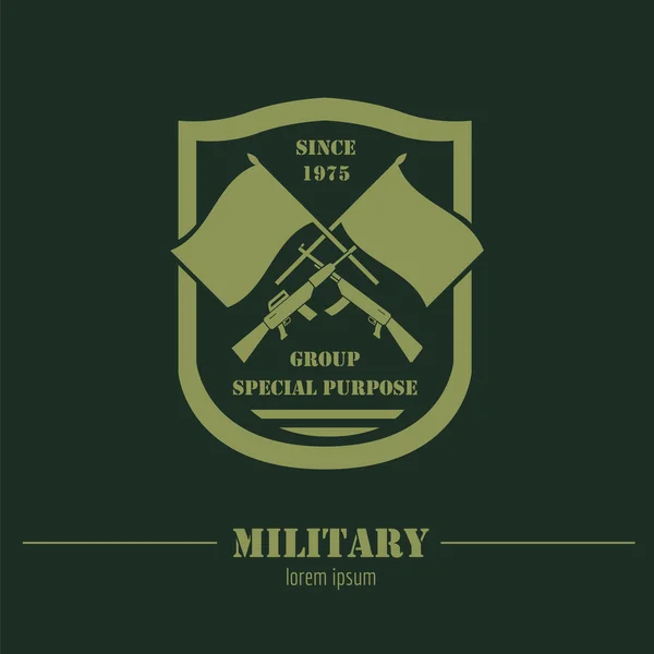 Logotipo militar e insignias Plantilla gráfica — Vector de stock