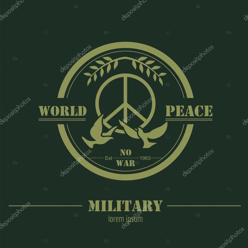 Military logos and badges. Graphic template. Vector illustration