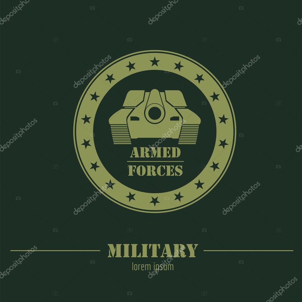 Military logo and badges Graphic template. Vector illustration