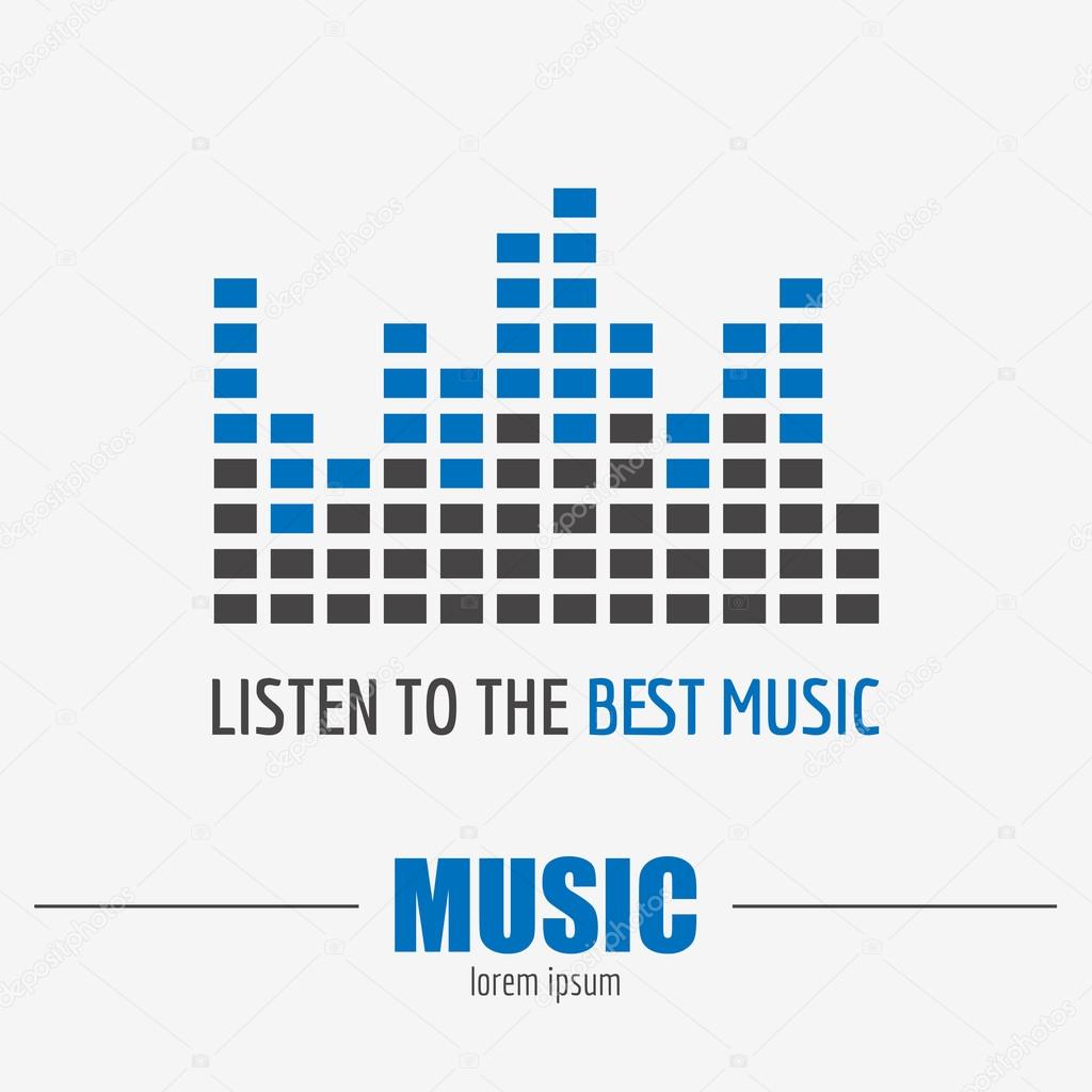 Musical instruments logos and badges. Graphic template. Vector illustration