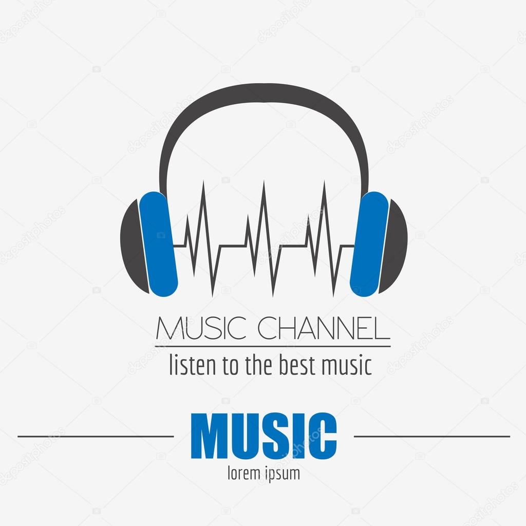 Musical instruments logos and badges. Graphic template. Vector illustration