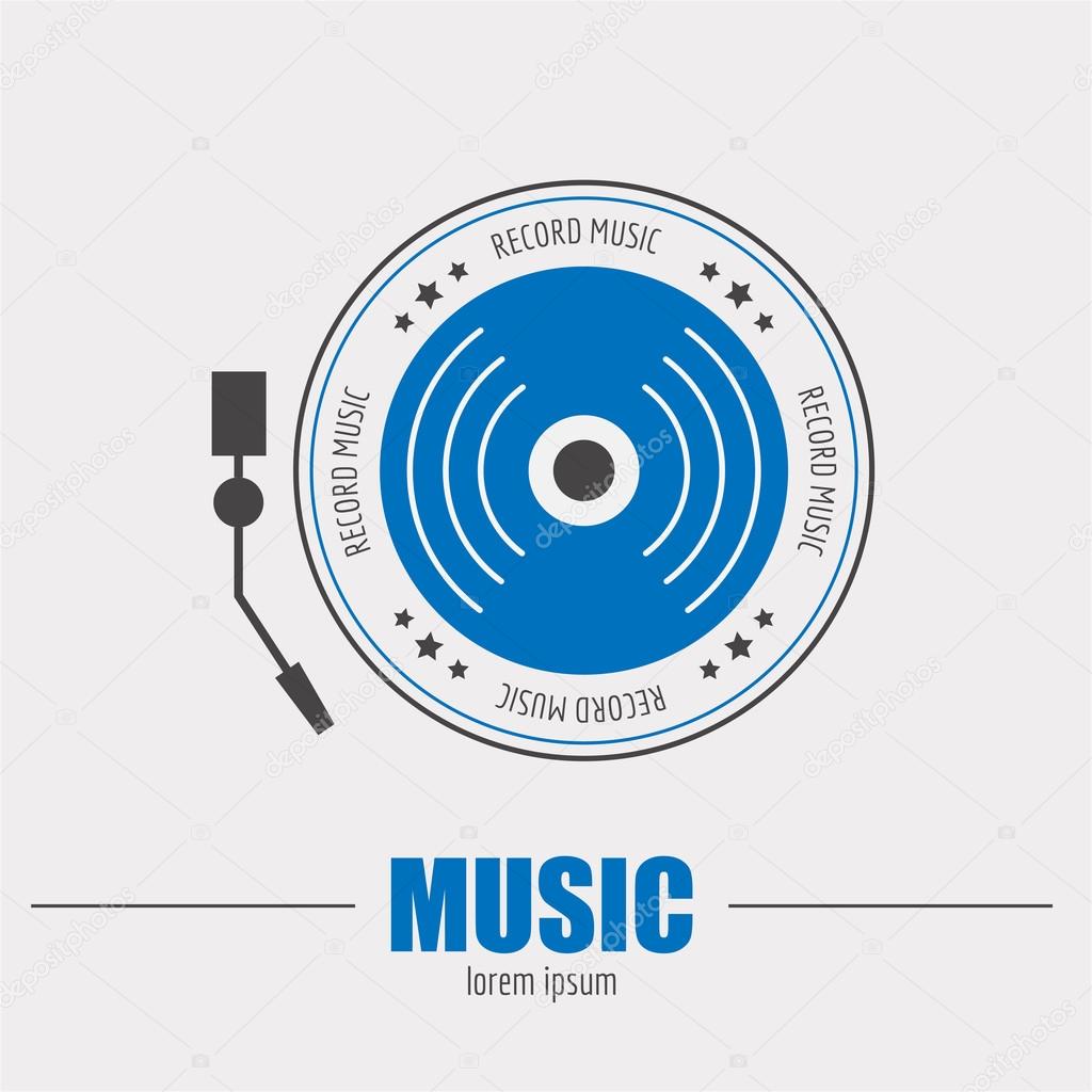 Musical instruments logos and badges. Graphic template. Vector illustration