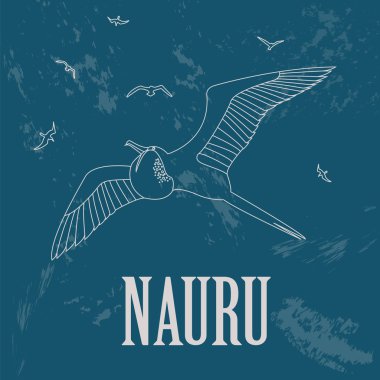 Nauru. Retro tarz resim