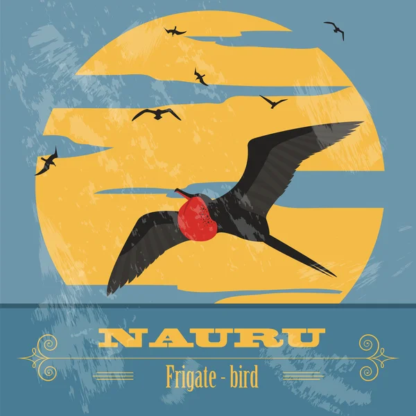 Nauru. Imagen de estilo retro — Archivo Imágenes Vectoriales