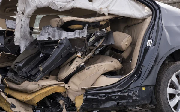 Car wrecked in an accident — Stock Photo, Image