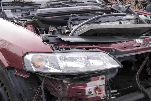 Car wrecked in an accident — Stock Photo, Image