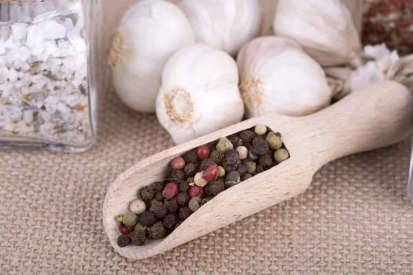 Pepper stored in the container Stock Photo