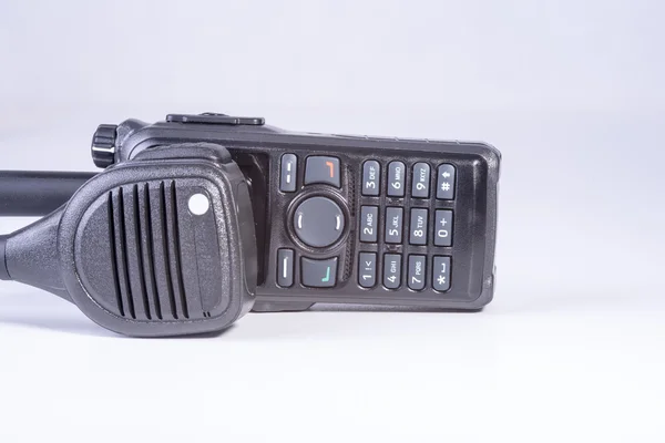 Zwarte compacte professionele draagbare radio set. — Stockfoto