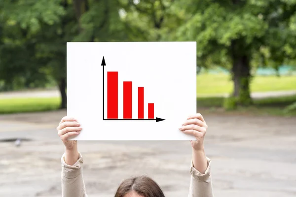 Woman presenting statistical analysis — Stock Photo, Image