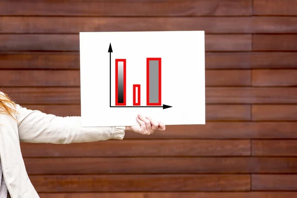 Kvinna som presenterar statistisk analys — Stockfoto