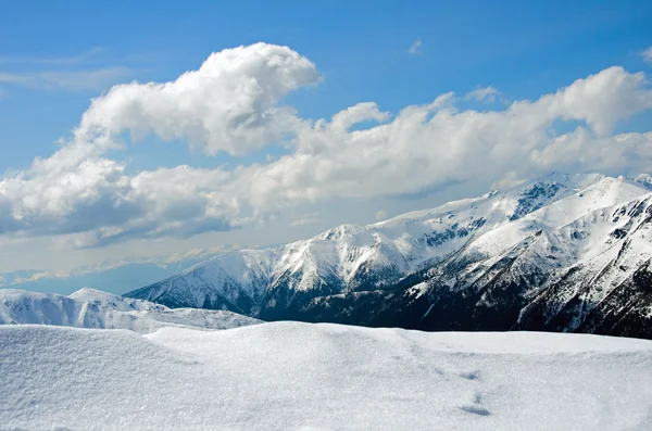 Panorama hivernal des montagnes — Photo